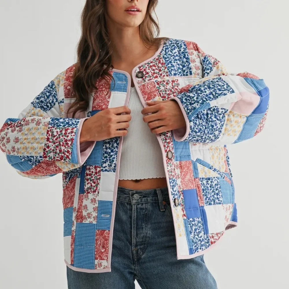 NEW WITH TAGS Camellia Patchwork Floral Women's Jacket - Picture 3 of 4